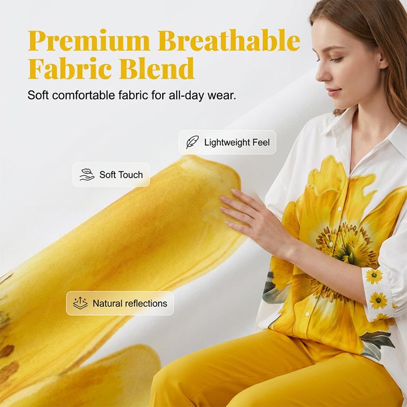 Zweiteiliges Set für Damen mit Blumenmuster