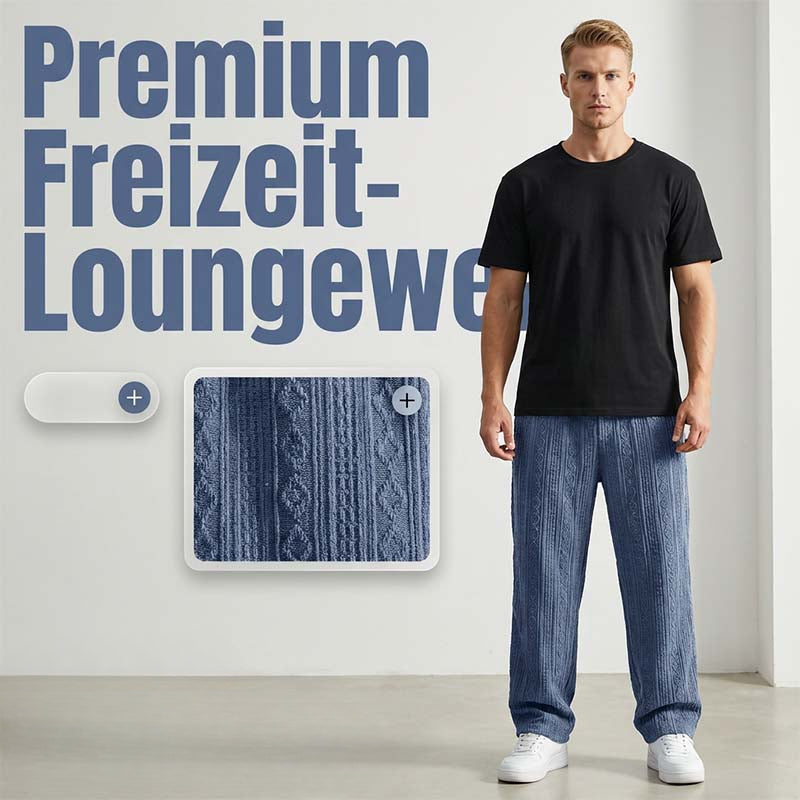 Lässige Jacquard-Strickhose für Herren