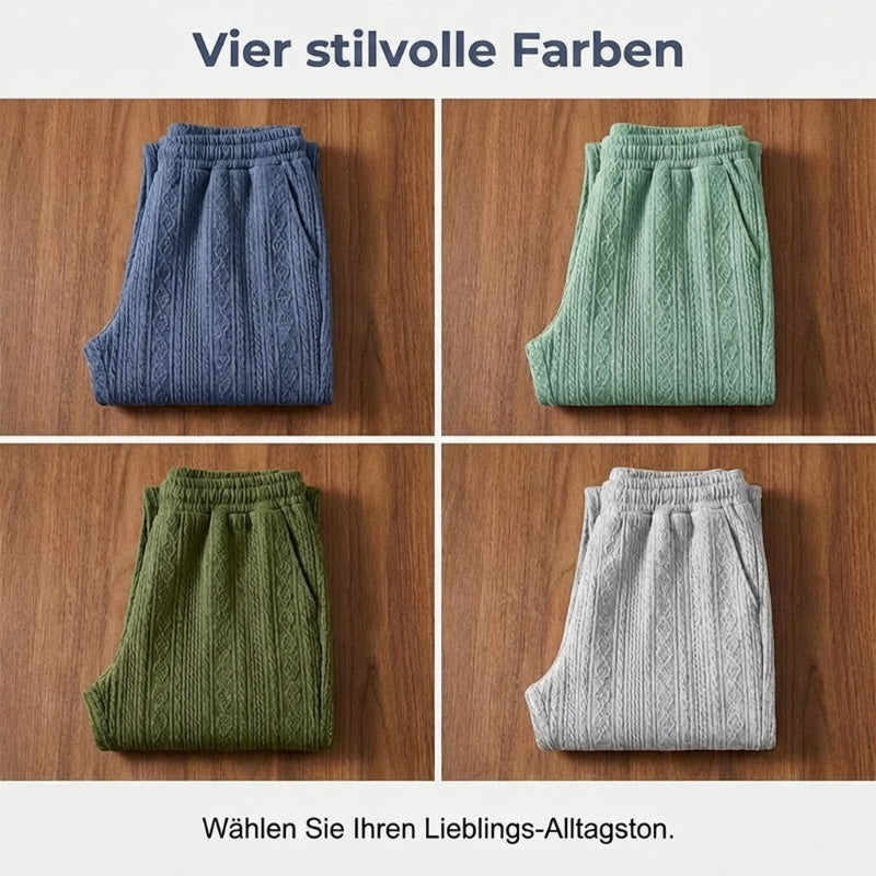 Lässige Jacquard-Strickhose für Herren