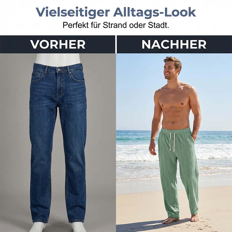 Lässige Jacquard-Strickhose für Herren