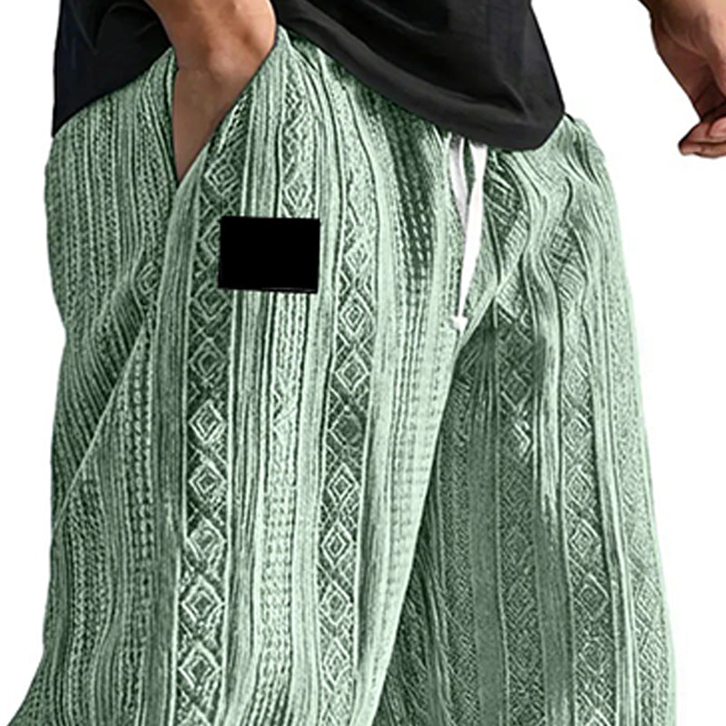Lässige Jacquard-Strickhose für Herren