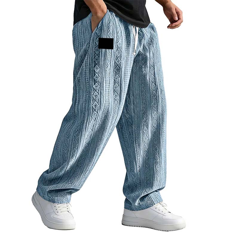 Lässige Jacquard-Strickhose für Herren