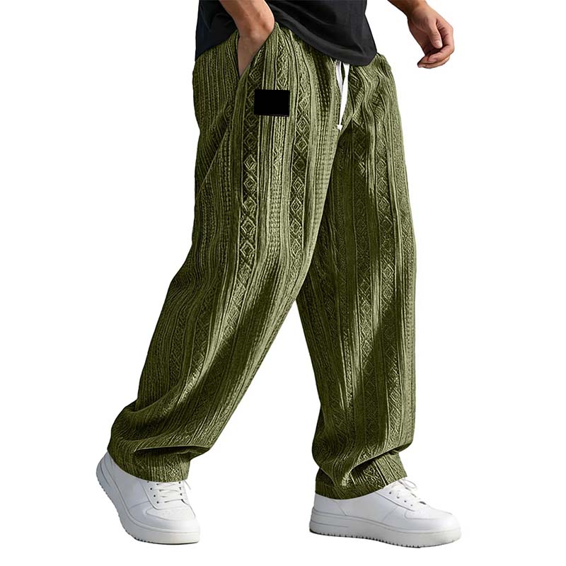 Lässige Jacquard-Strickhose für Herren