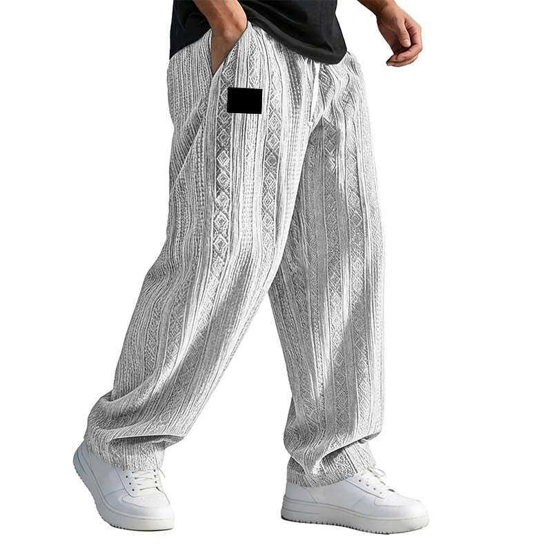 Lässige Jacquard-Strickhose für Herren