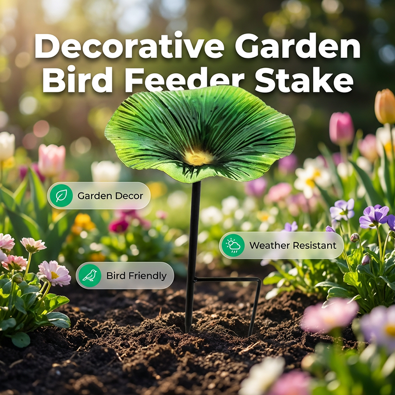 🐦Bunter Vogelfutterspender als Blumenstab für den Garten🌿