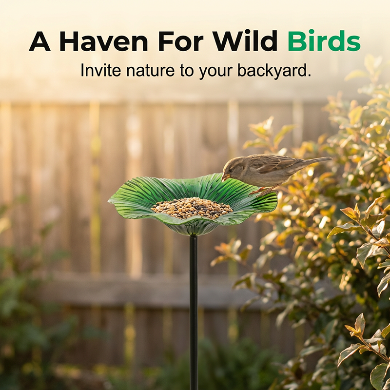 🐦Bunter Vogelfutterspender als Blumenstab für den Garten🌿