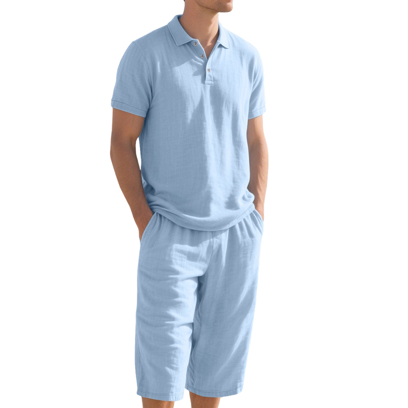 🔥👔 50% RABATT! Herren Leinen-Set – Hemd + Hose, luftig, bequem, vielseitig – ideal für Sommer, Büro & Freizeit. 🌿💨