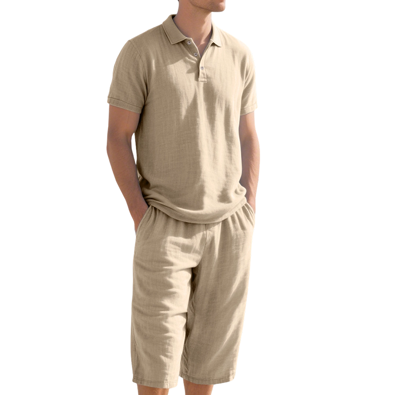 🔥👔 50% RABATT! Herren Leinen-Set – Hemd + Hose, luftig, bequem, vielseitig – ideal für Sommer, Büro & Freizeit. 🌿💨