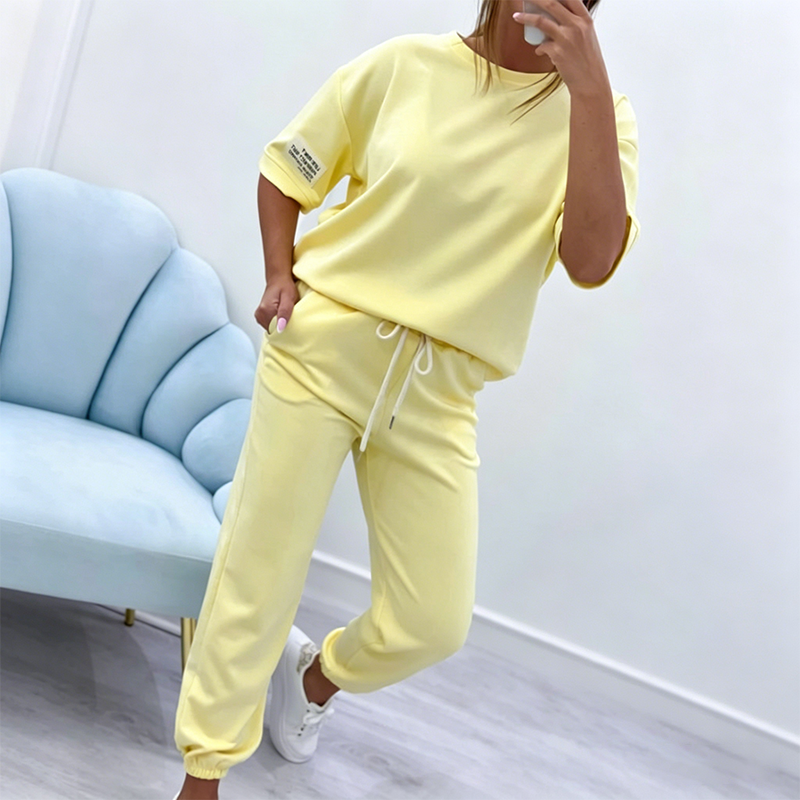 💥NEUER HEISSER SALE💥Lässiges Set aus kurzärmeligem Oberteil und Hose für Damen