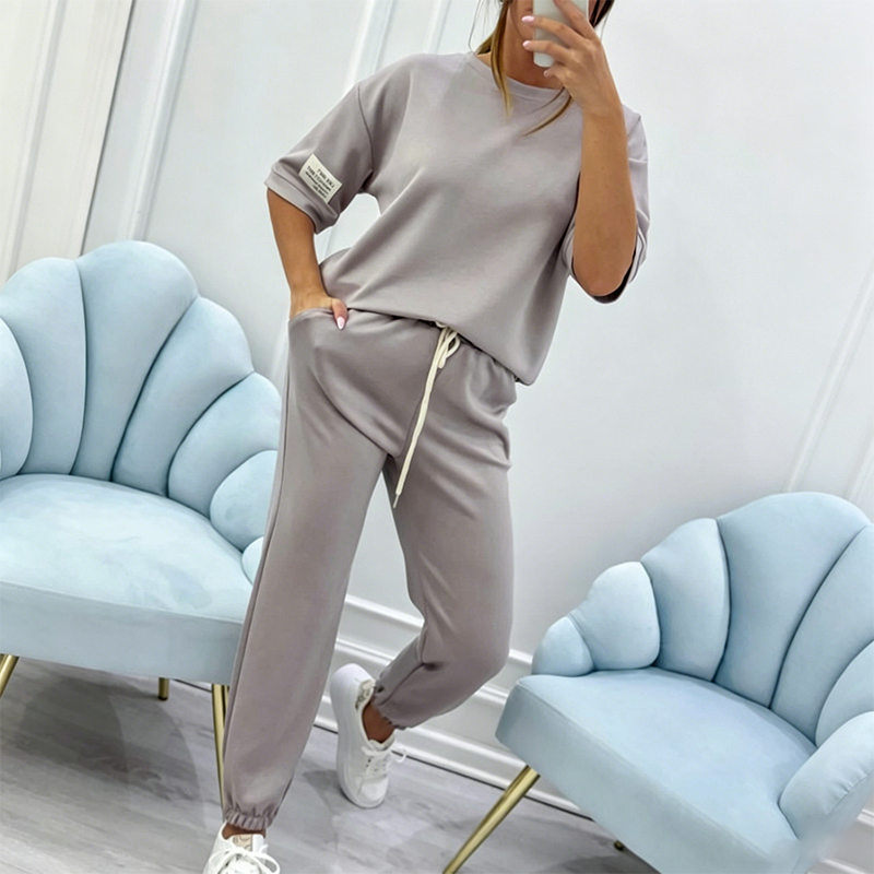 💥NEUER HEISSER SALE💥Lässiges Set aus kurzärmeligem Oberteil und Hose für Damen