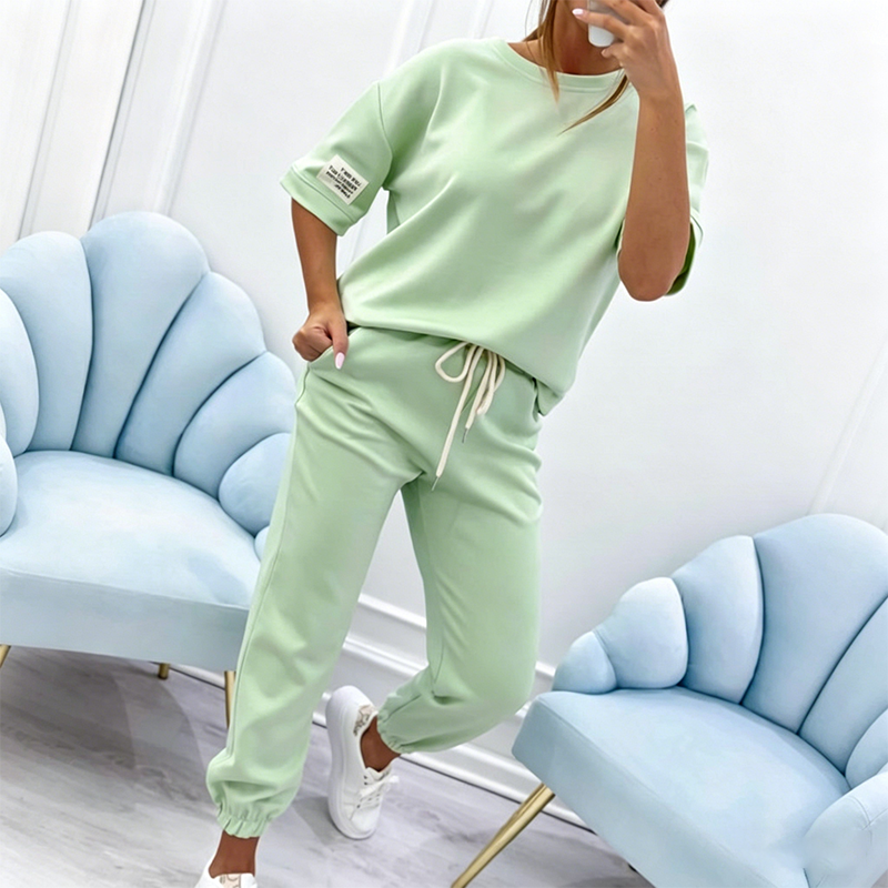 💥NEUER HEISSER SALE💥Lässiges Set aus kurzärmeligem Oberteil und Hose für Damen