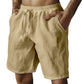 🔥 50% RABATT ⏰Herren-Shorts mit elastischem Kordelzug und einfarbigem Desig