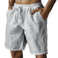 🔥 50% RABATT ⏰Herren-Shorts mit elastischem Kordelzug und einfarbigem Desig
