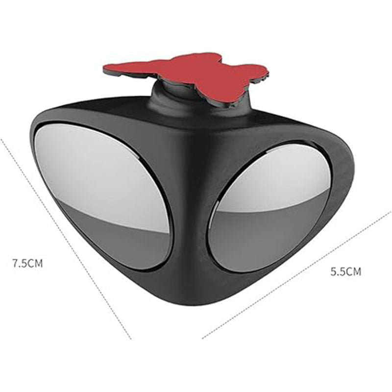 🚗 Doppel Spiegel für toten Winkel – 360° drehbar, HD Glas, wetterfester Kleber – simultane Sicht auf Vorder- & Hinterräder – für sicheres Parken & Spurwechsel