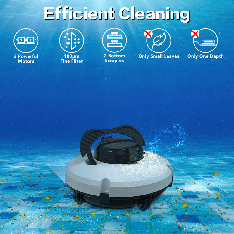🤖🌊 Poolroboter mit starker Saugleistung – kabellos, intelligente Navigation, 1-Tasten-Start & leicht entleerbarer Filterkorb. 🔋🧹 50 % RABATT