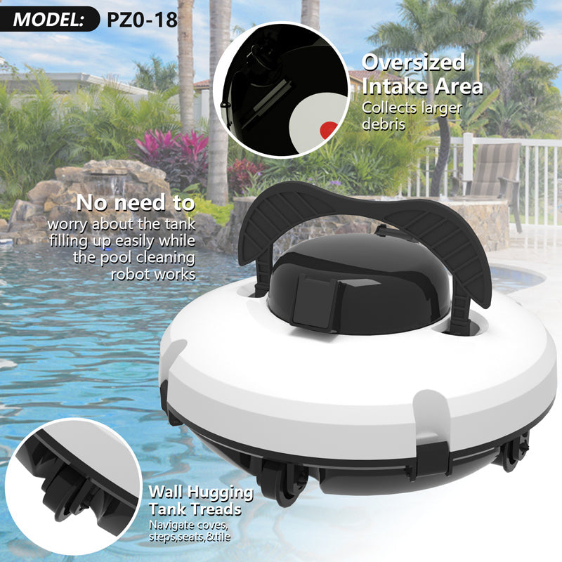 🤖🌊 Poolroboter mit starker Saugleistung – kabellos, intelligente Navigation, 1-Tasten-Start & leicht entleerbarer Filterkorb. 🔋🧹 50 % RABATT