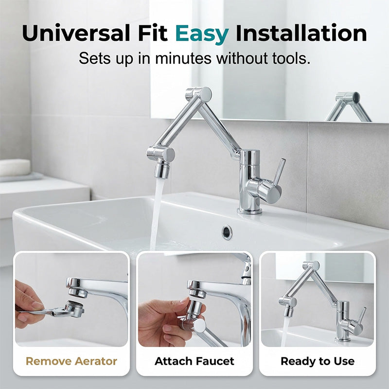 🚰 Mechanischer Armaturenkopf mit 360°-Drehung – flexibel, modern und benutzerfreundlich ✨