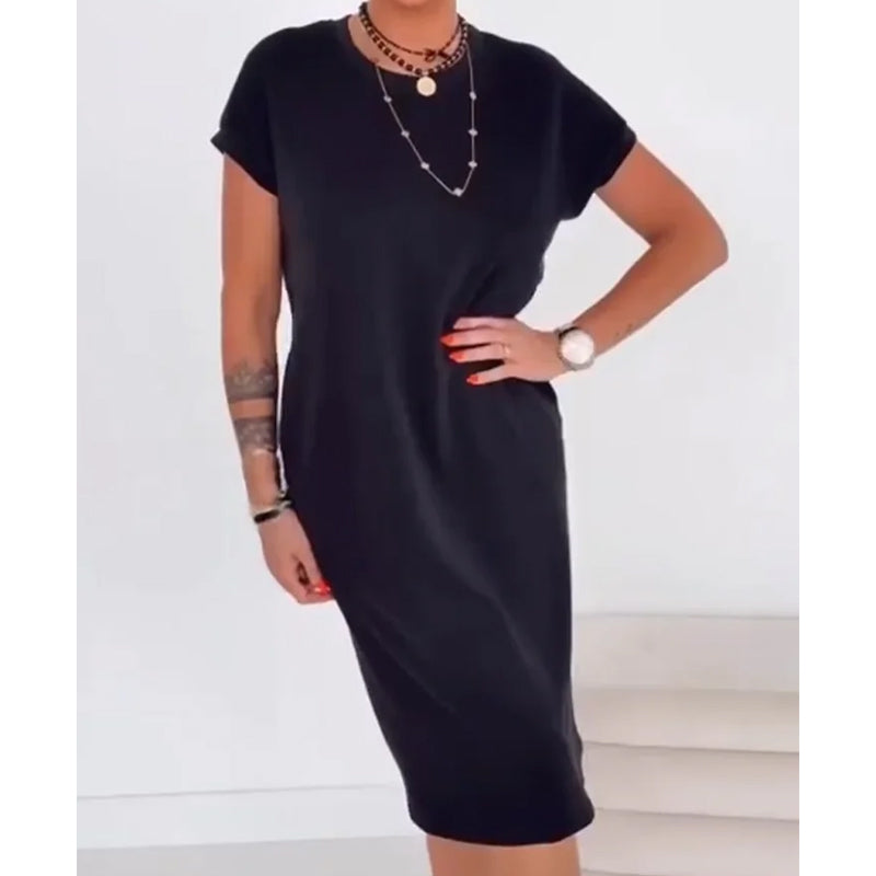 🌺Sommer-Aktion: 50 % Rabatt!💐 Lässiges Kurzarm-T-Shirt-Kleid für Damen
