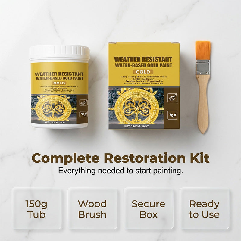 2 kaufen, 1 gratis! ✨ Wetterfeste, wasserbasierte Goldfarbe