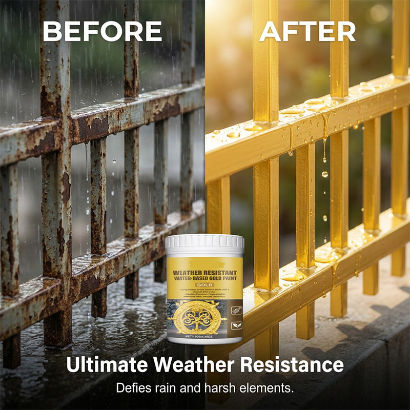 2 kaufen, 1 gratis! ✨ Wetterfeste, wasserbasierte Goldfarbe