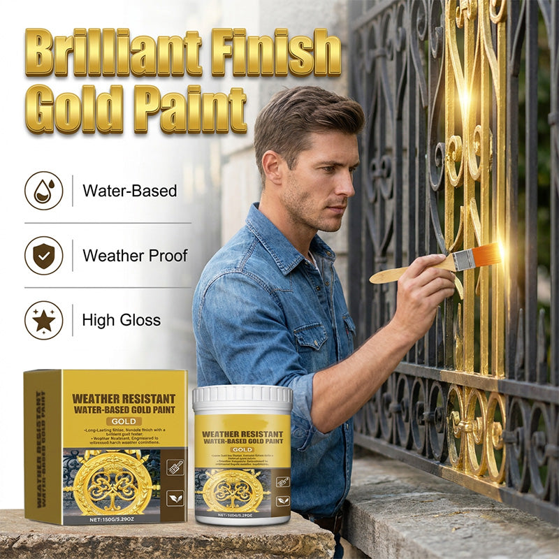 2 kaufen, 1 gratis! ✨ Wetterfeste, wasserbasierte Goldfarbe