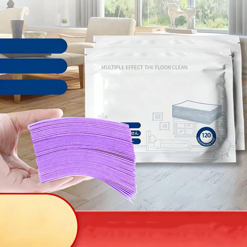 🥳SCHLUSSVERKAUF 2026🥳💞50 % RABATT | Über 50.000 verkauft! Wasserlösliche Bodenreinigungstücher, 120 Stück | Kein Abmessen, glänzende Böden
