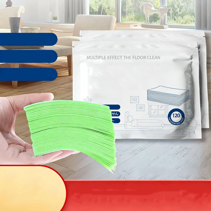 🥳SCHLUSSVERKAUF 2026🥳💞50 % RABATT | Über 50.000 verkauft! Wasserlösliche Bodenreinigungstücher, 120 Stück | Kein Abmessen, glänzende Böden