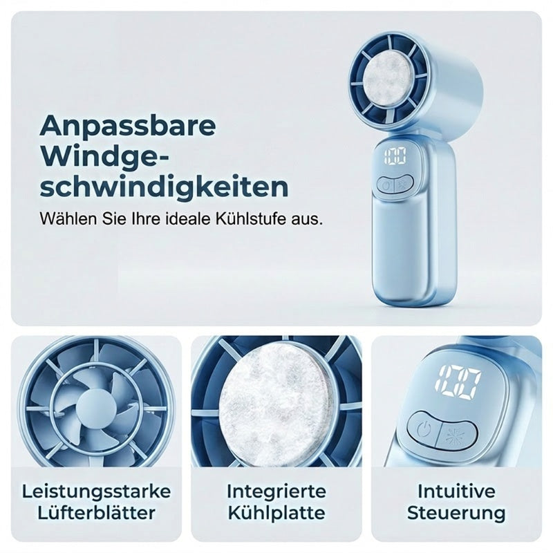 🌬️✨ 50% RABATT! Mini-Handventilator mit extralanger Akkulaufzeit – Kompakt, leise & perfekt für Reisen, Büro & heiße Tage 🔋