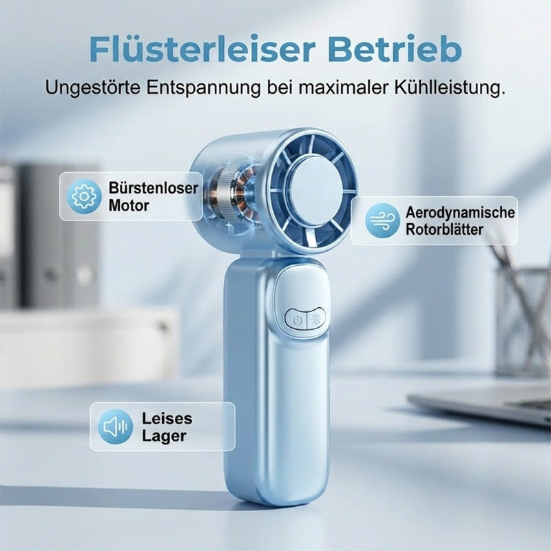 🌬️✨ 50% RABATT! Mini-Handventilator mit extralanger Akkulaufzeit – Kompakt, leise & perfekt für Reisen, Büro & heiße Tage 🔋