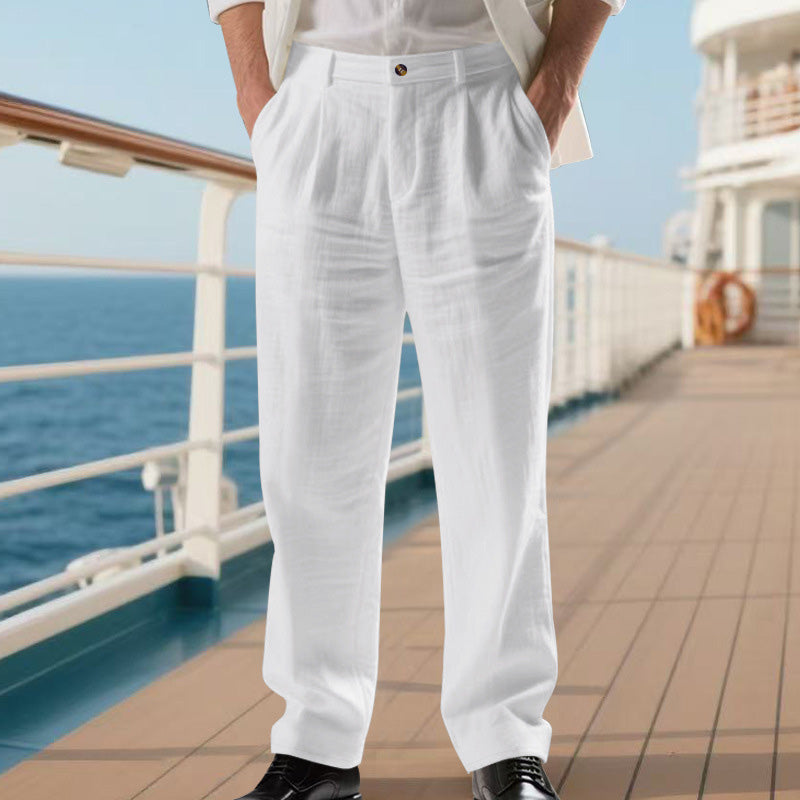 Herren Freizeithose mit lockerer, gerader Passform