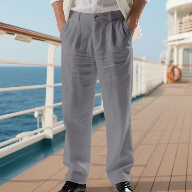 Herren Freizeithose mit lockerer, gerader Passform