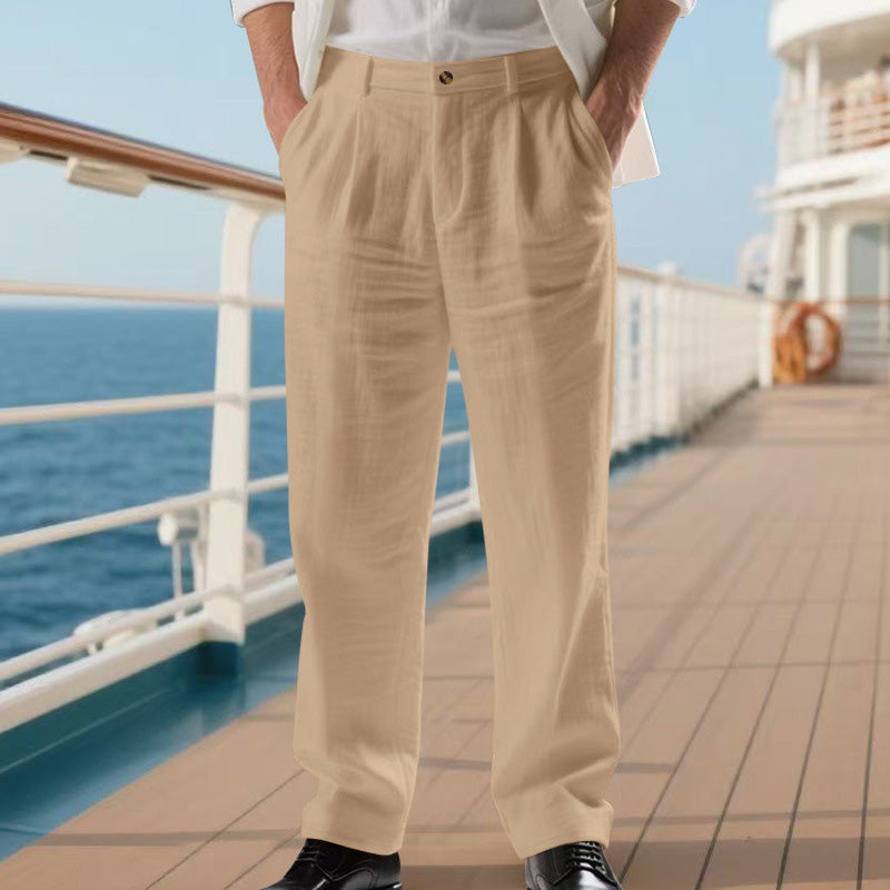 Herren Freizeithose mit lockerer, gerader Passform