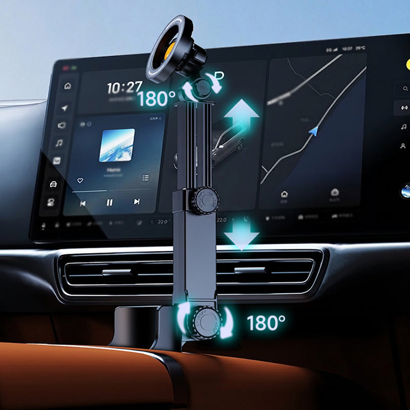⭐Neu eingetroffen 2026💥HEISSER VERKAUF🥳🧲Handyhalterung für Getränkehalter im Auto – 360° verstellbar, starker N52-Magnet, Einhandbedienung, passend für alle Handys, stabile Magnet- und Klemmhalterungen für sicheres Fahren