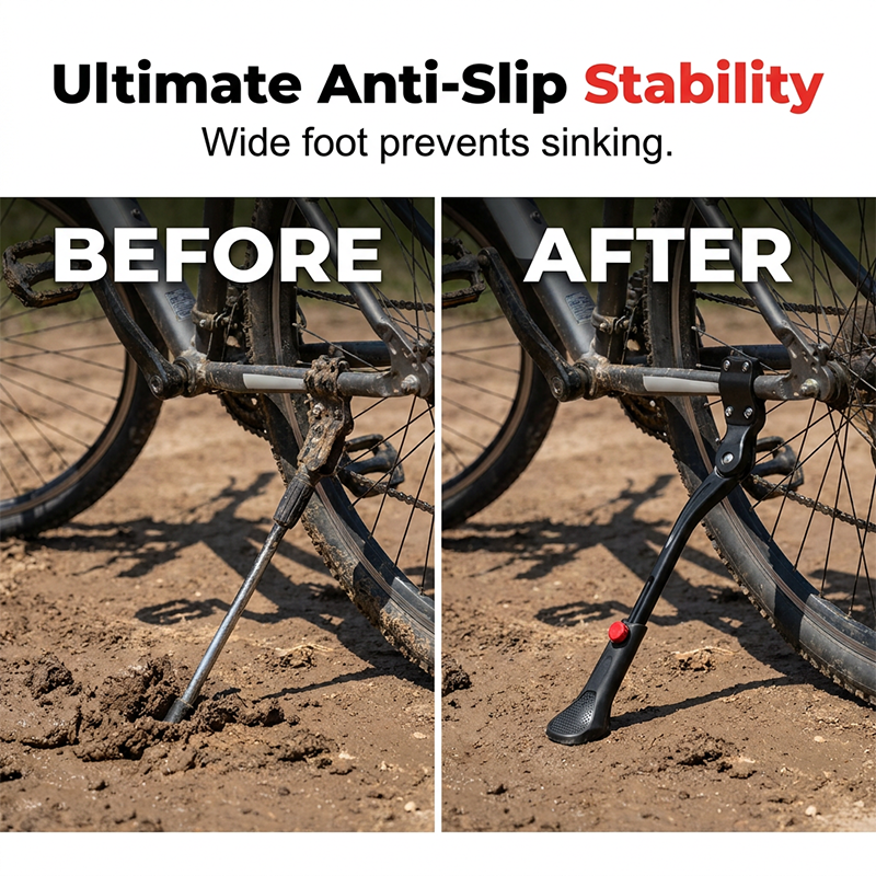🚲 Universeller verstellbarer Fahrradseitenständer aus Aluminiumlegierung – leicht, stabil & rostfrei