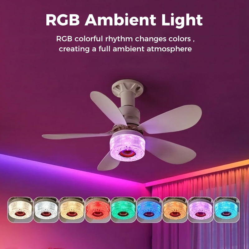 💡🔊 3-in-1 Deckenventilator mit Lampe & Bluetooth-Lautsprecher | Multifunktional & Praktisch