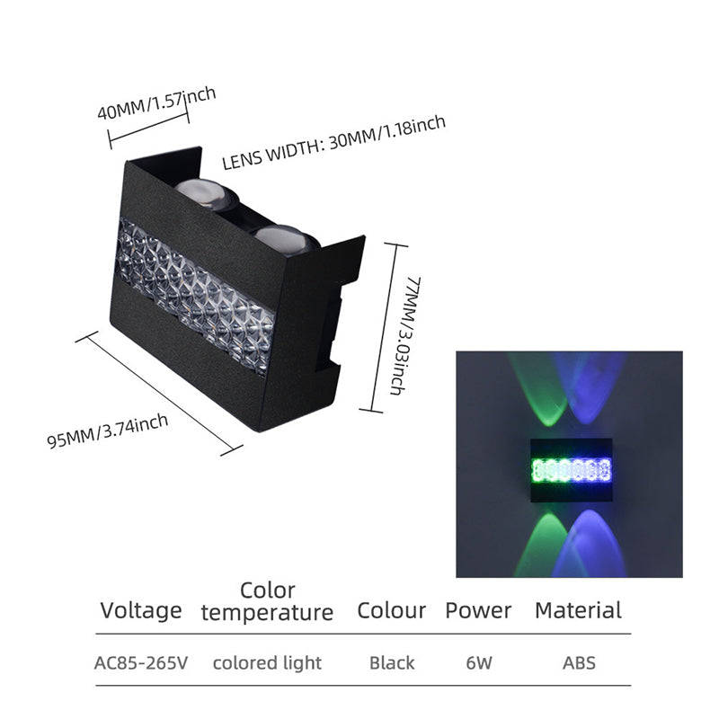 Moderne wasserdichte LED-Außenwandleuchte