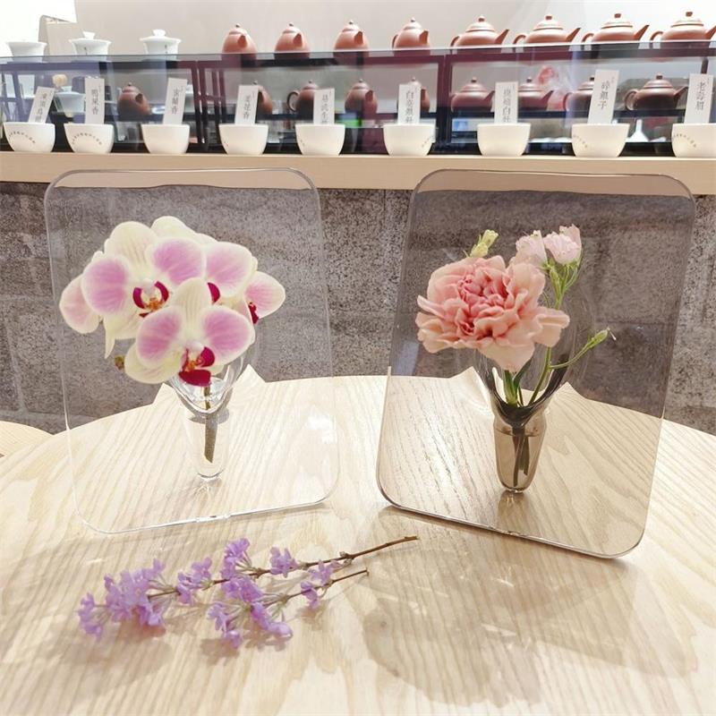 💐 Kreativer Acryl-Bilderrahmen mit Vase – transparentes Design als 2-in-1 Deko-Objekt, ideal für Trockenblumen & Fotos 🖼️