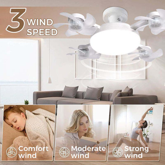 🌀 50 % RABATT! 💡 Deckenventilator mit E27-Fassung – Leiser 2-in-1-LED-Ventilator mit Fernbedienung – Kühlung und Licht in einem 🏠