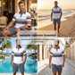 Versandkostenfrei⏰ Nur noch heute 50% Rabatt! 👕 Herren 2-teiliges Freizeit Set mit gestreiftem Polo-Shirt & passenden Shorts, atmungsaktiver weicher Stoff, figurfreundlicher Schnitt für Sommer, Reisen und Alltag ✨