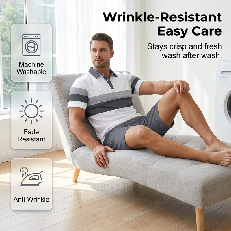 Versandkostenfrei⏰ Nur noch heute 50% Rabatt! 👕 Herren 2-teiliges Freizeit Set mit gestreiftem Polo-Shirt & passenden Shorts, atmungsaktiver weicher Stoff, figurfreundlicher Schnitt für Sommer, Reisen und Alltag ✨