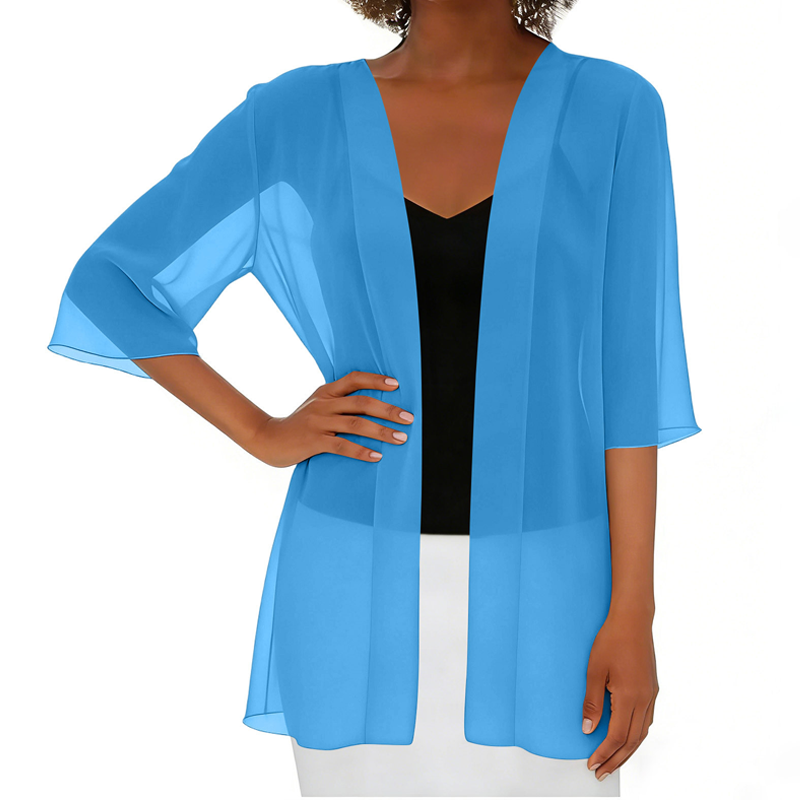 🌟 Leichte transparente offene Strickjacke – luftig, vielseitig & perfekt für Layering – ideal für warme Tage, Strand & Freizeit – femininer Look mit eleganter Transparenz