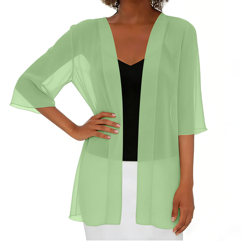 🌟 Leichte transparente offene Strickjacke – luftig, vielseitig & perfekt für Layering – ideal für warme Tage, Strand & Freizeit – femininer Look mit eleganter Transparenz