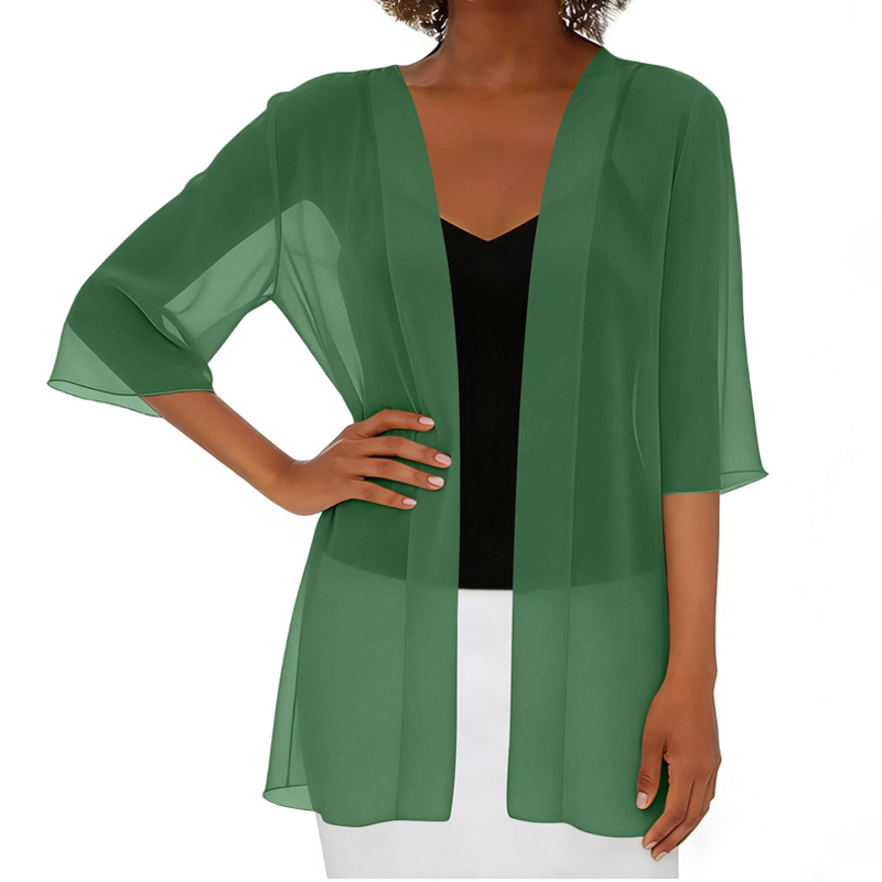 🌟 Leichte transparente offene Strickjacke – luftig, vielseitig & perfekt für Layering – ideal für warme Tage, Strand & Freizeit – femininer Look mit eleganter Transparenz