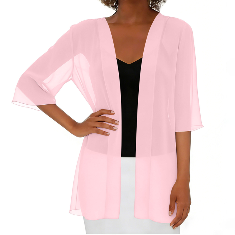 🌟 Leichte transparente offene Strickjacke – luftig, vielseitig & perfekt für Layering – ideal für warme Tage, Strand & Freizeit – femininer Look mit eleganter Transparenz