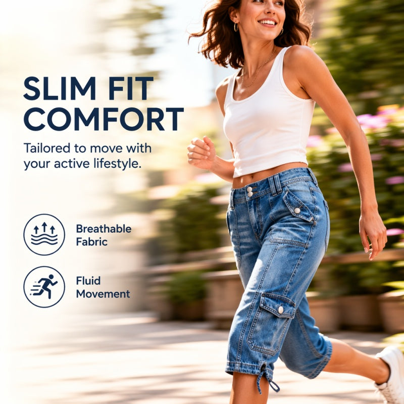 💨 Wer zögert, zahlt mehr – kein Scherz! Damen Capri-Jeans mit geradem Bein