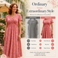 🌸 Blumiges Kleid mit V-Ausschnitt und Twist-Detail an der Taille – elegant und lässig für alle Anlässe