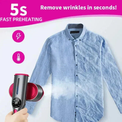 🥳💞Über 50.000 verkaufte Exemplare! 💥 2-in-1-Dampfbügeleisen – tötet 99,99 % der Milben und Bakterien ab. 5 Sekunden Aufheizzeit, 150-ml-Wassertank. Keramik-Bügelsohle für gleichmäßige Wärmeverteilung. Geeignet für alle Stoffe, von Seide bis Baumwolle