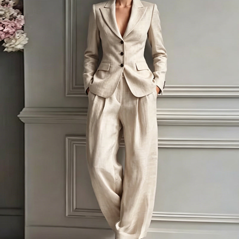 Aktueller Trend🍂✨ Lässiger Blazer-Anzug – weicher Fall und eleganter Look für legere Bürotage