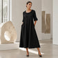 Damen lässiges Sommerkleid mit rundem Ausschnitt
