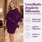 Damen Kleid mit unregelmäßigem Pailletten-Patchwork und Cold-Shoulder-Design